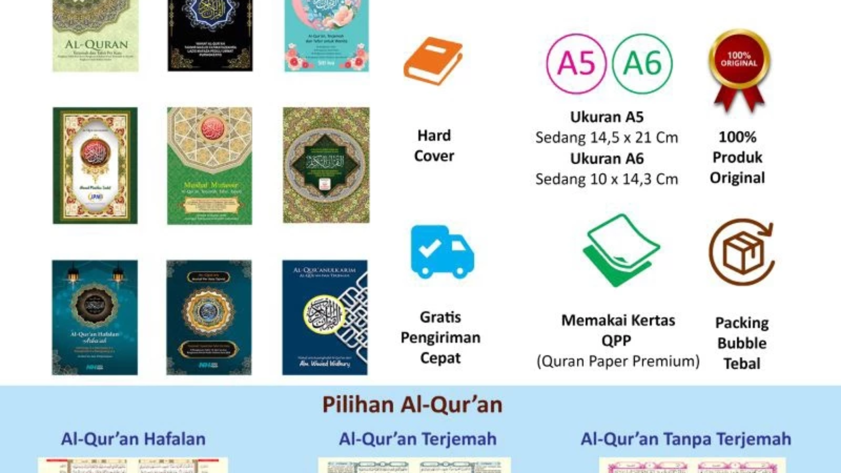 Cetak Al Quran Custom Cover Nama