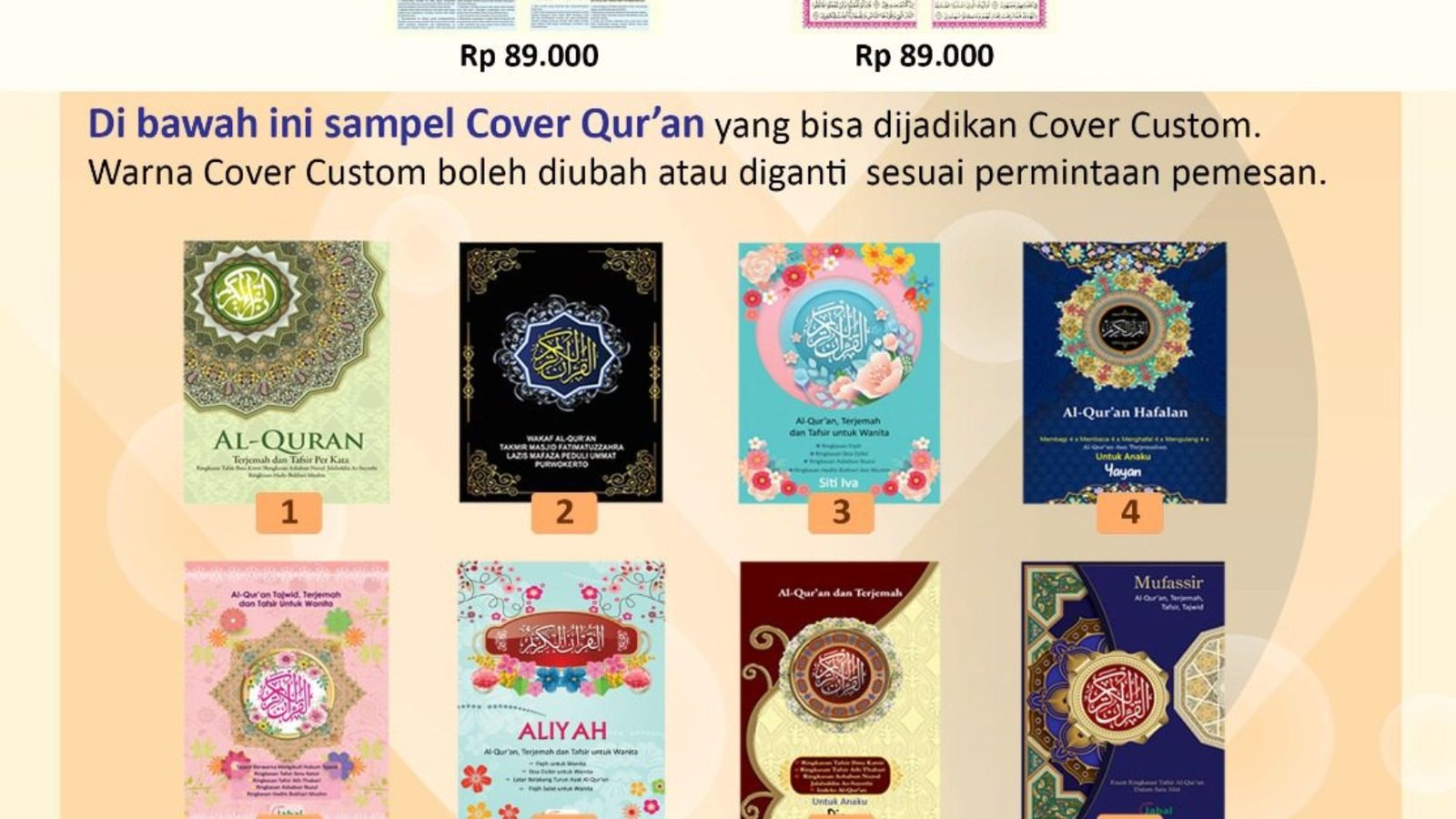 Alquran untuk seserahan di bandung